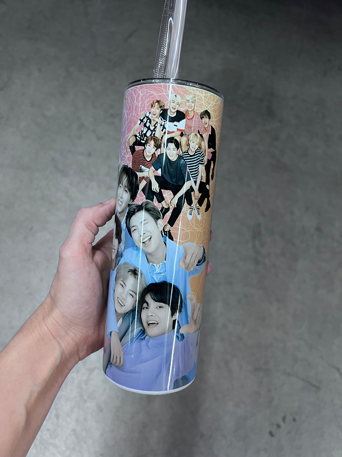 BTS 20oz Tumbler with BT21 Characters | K-Pop Drinkware