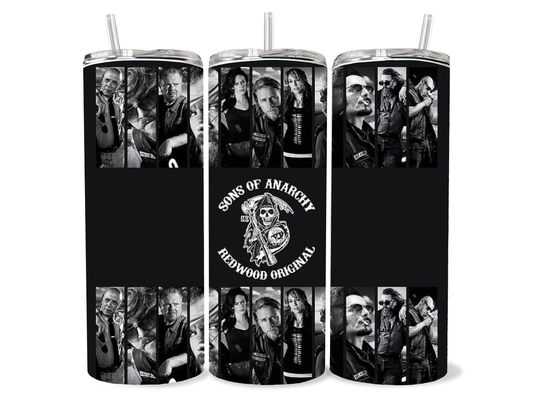 Sons of Anarchy- SOA- stainless steel tumbler cup