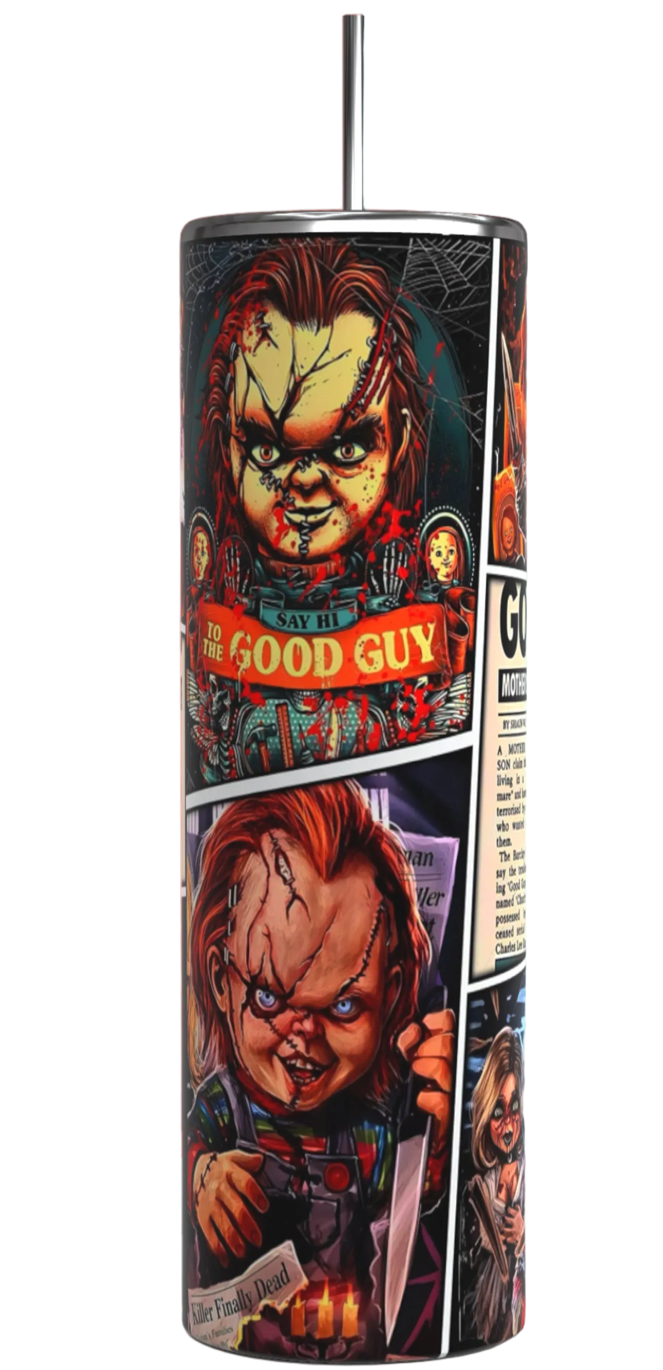 20oz Chucky Child's Play Tumbler | Good Guys featuring the themed design