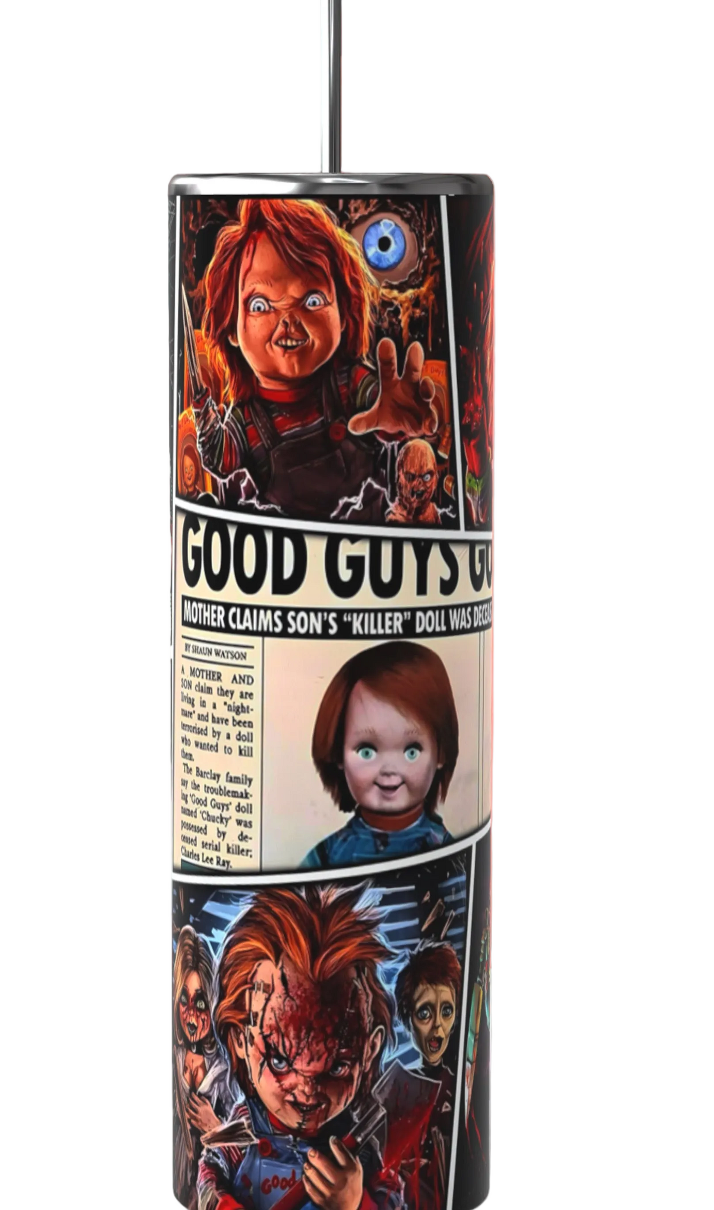 20oz Chucky Child's Play Tumbler | Good Guys featuring the themed design