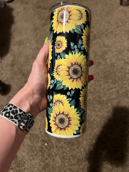 Nana Sunflower Tumbler | Grandma Gift featuring nana sunflower inspired artwork