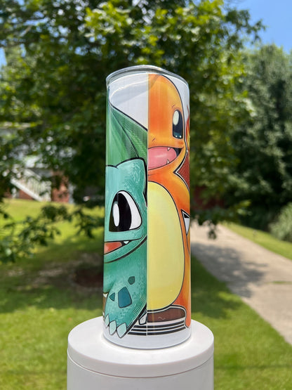 20oz Pokémon Starter Tumbler | Kanto featuring pokémon starters inspired artwork