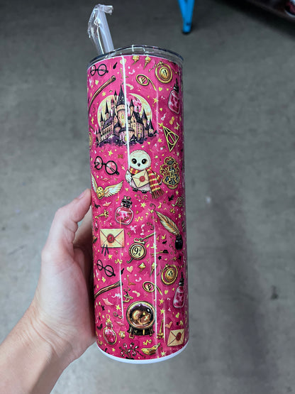 Pink Harry Potter Cute Characters 20oz Tumbler