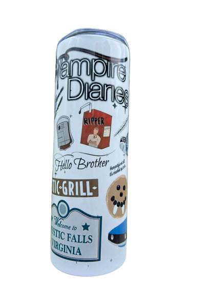 20oz The Vampire Diaries Tumbler | Damon Salvatore featuring the vampire diaries damon salvatore inspired artwork