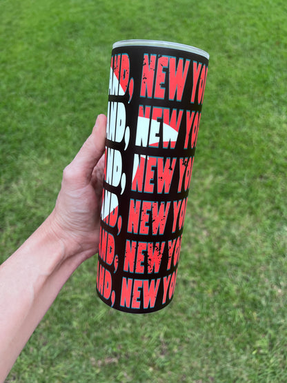 20oz Glow in the Dark Jaws Tumbler | Amity Island featuring jaws and shark movie inspired artwork
