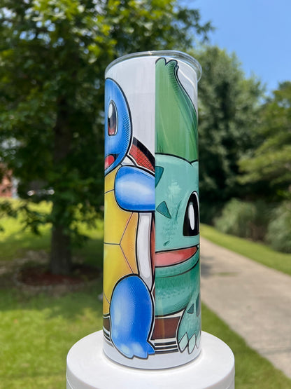 20oz Pokémon Starter Tumbler | Kanto featuring pokémon starters inspired artwork