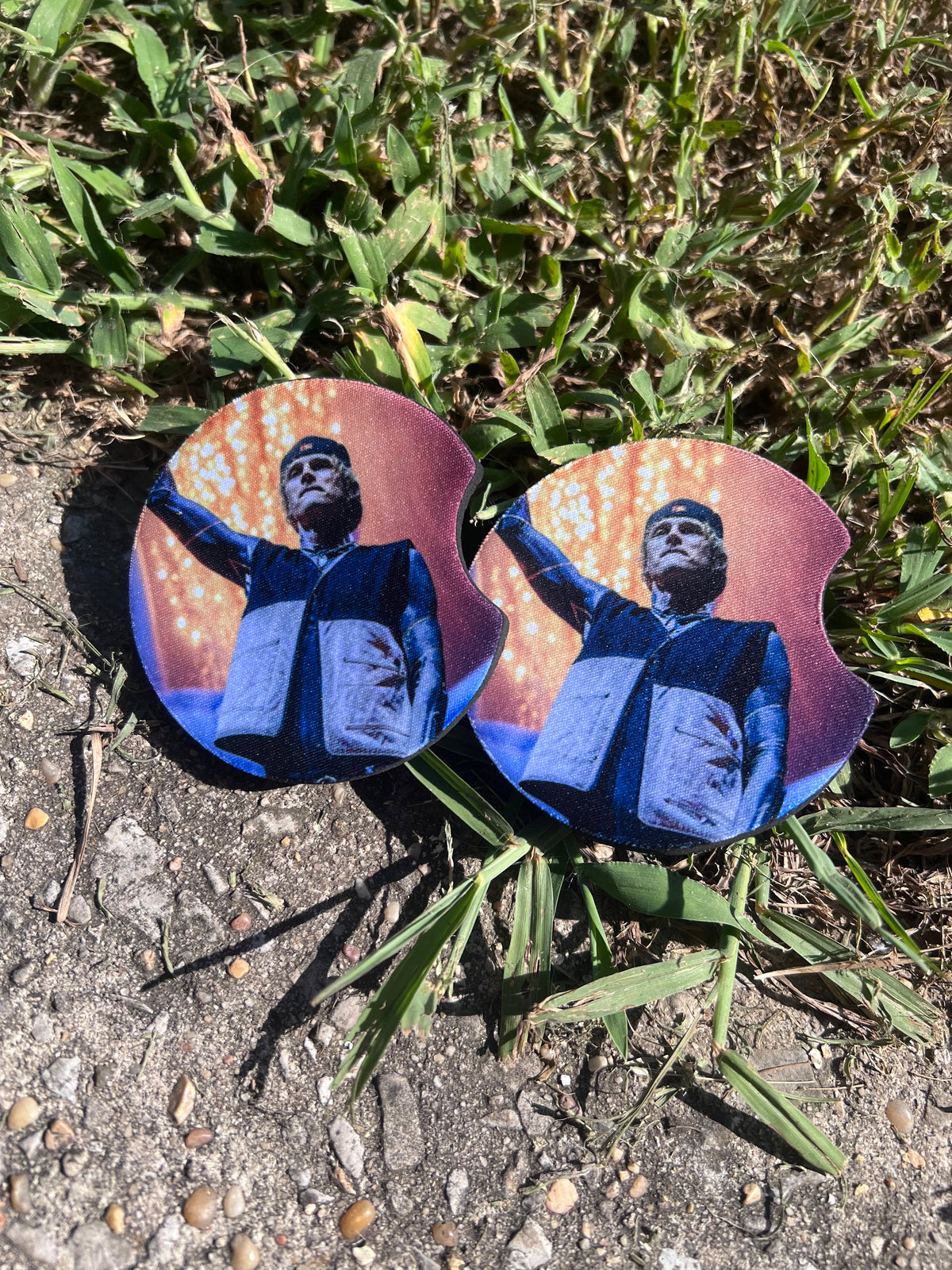 MGK Machine Gun Kelly Neoprene Car Coaster Set (2-Pack) | Alt Pop-Punk Music Merch⁠