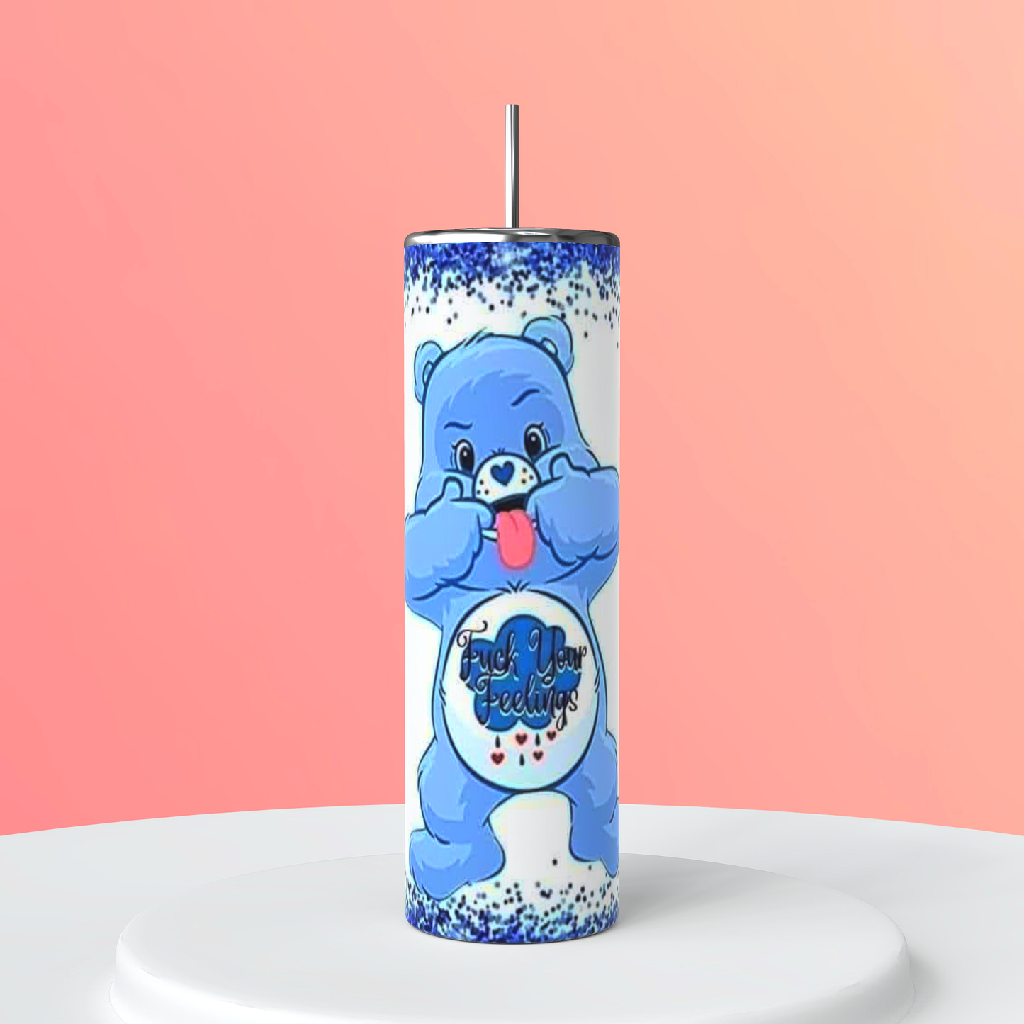 20oz Blue Swear Bear Tumbler