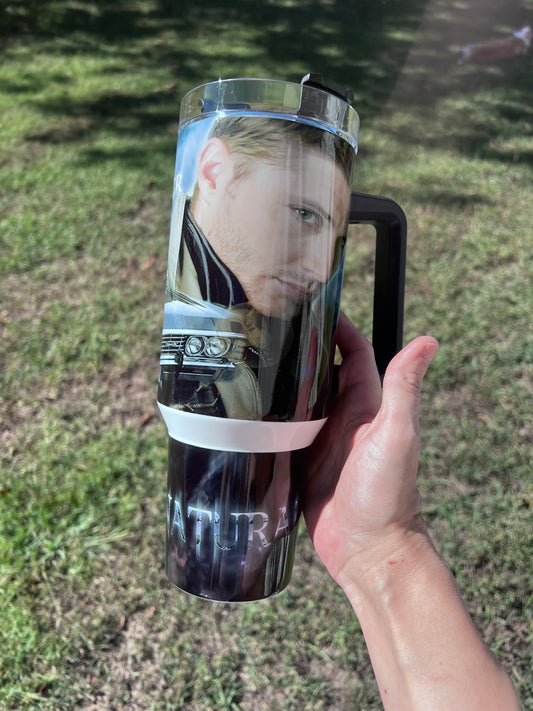 Supernatural Dean Winchester & Baby 40oz Tumbler featuring the fandom-inspired design