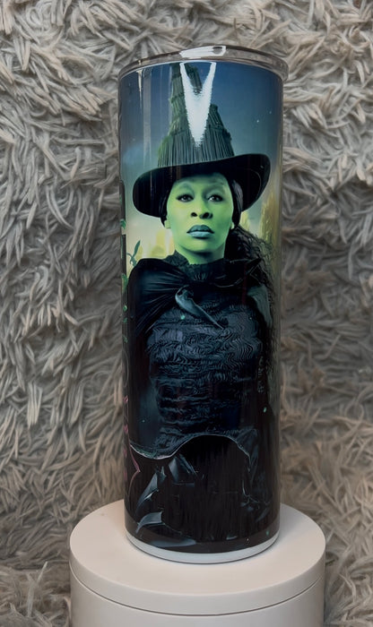 20oz Wicked Collage Tumbler | Musical featuring wicked musical inspired artwork