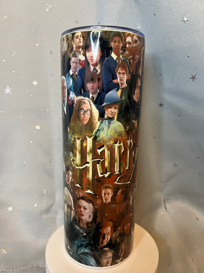 20oz Harry Potter Collage Tumbler featuring harry potter inspired artwork