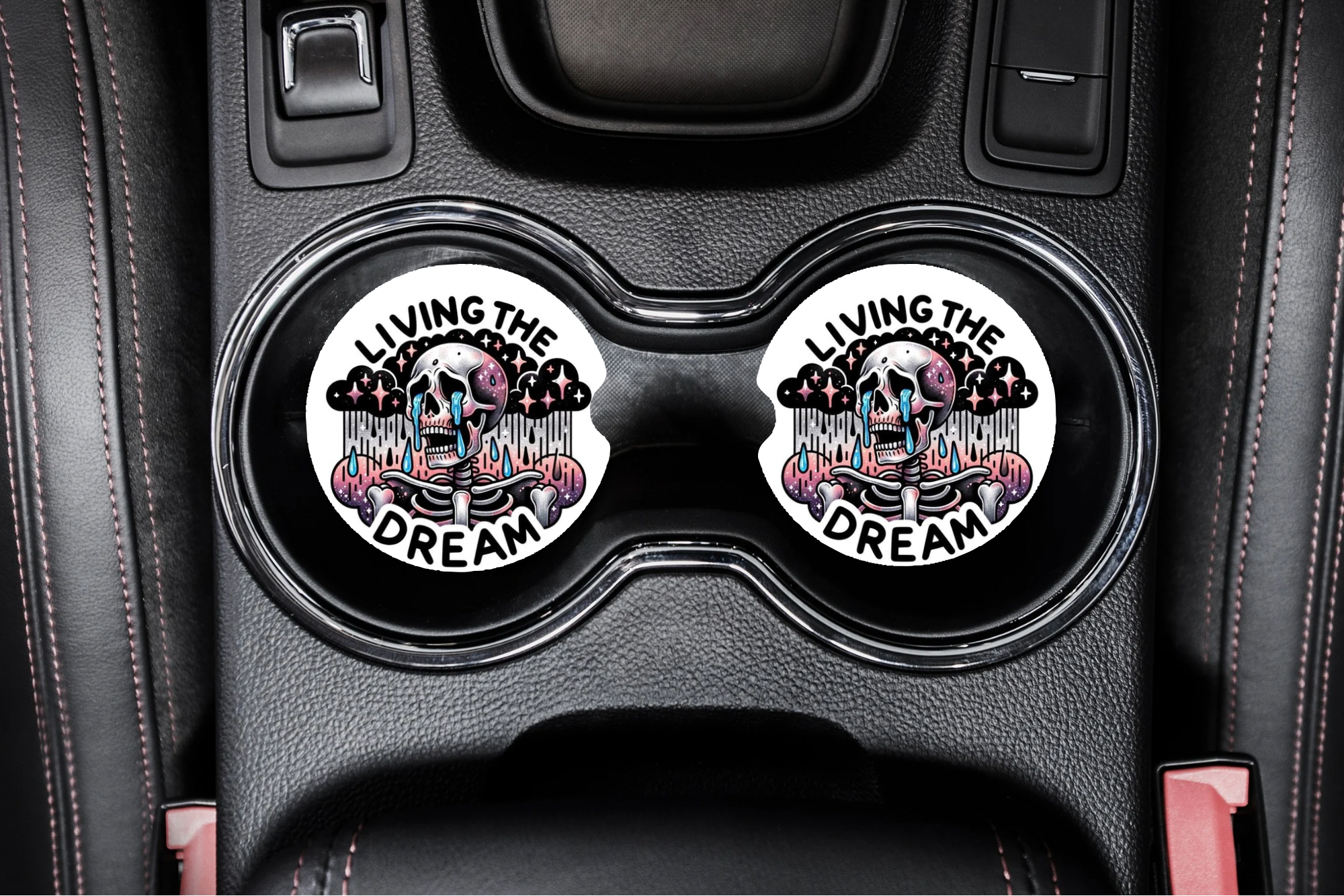 “Living the Dream” car coaster set