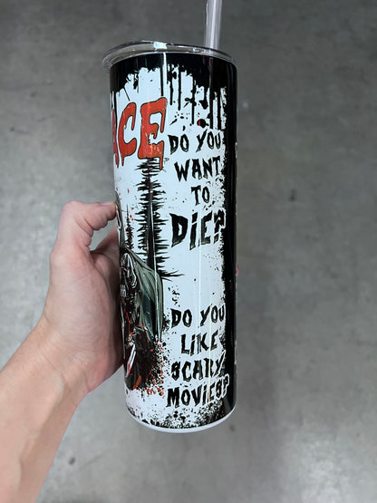 Scream Ghostface Movie Quotes 20oz Skinny Tumbler