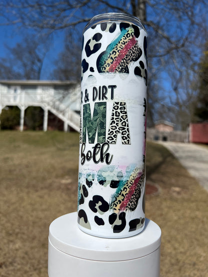 20oz Mama of Both Tumbler | Mom Life featuring mama of both mom life inspired artwork