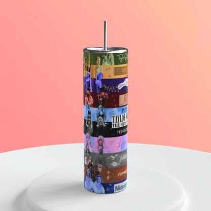 20oz Taylor Swift Collage Tumbler featuring taylor swift collage inspired artwork