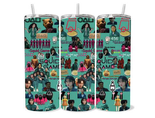 Squid Game tumbler cup- insulated travel cup