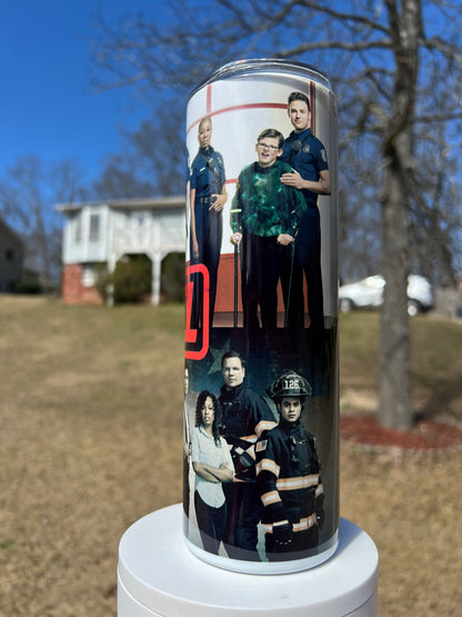 20oz 9-1-1 Mashup Tumbler | TV Fandom featuring 9-1-1 tv show inspired artwork
