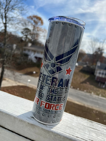 20oz United States Air Force Tumbler featuring united states air force inspired artwork