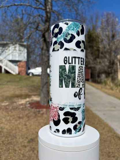 20oz Mama of Both Tumbler | Mom Life featuring mama of both mom life inspired artwork