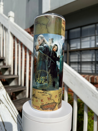 20oz Lord of the Rings Tumbler | Middle-earth featuring lord of the rings middle-earth inspired artwork