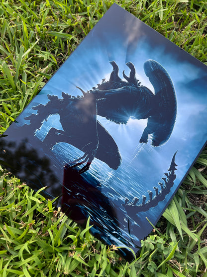 8x10 Xenomorph Aluminum Sign | Alien featuring alien xenomorph inspired artwork