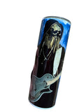 Sleep Token inspired 20oz skinny tumbler featuring a dark gothic guitarist design with alternative metal aesthetic and glossy stainless steel finish.