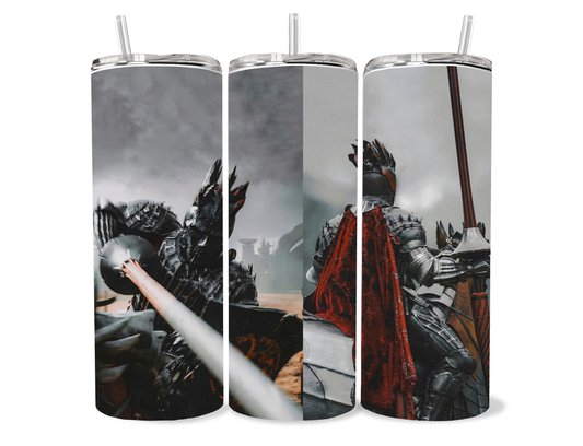 Aerion Brightflame Targaryen 20oz Fantasy Tumbler featuring fandom-inspired artwork