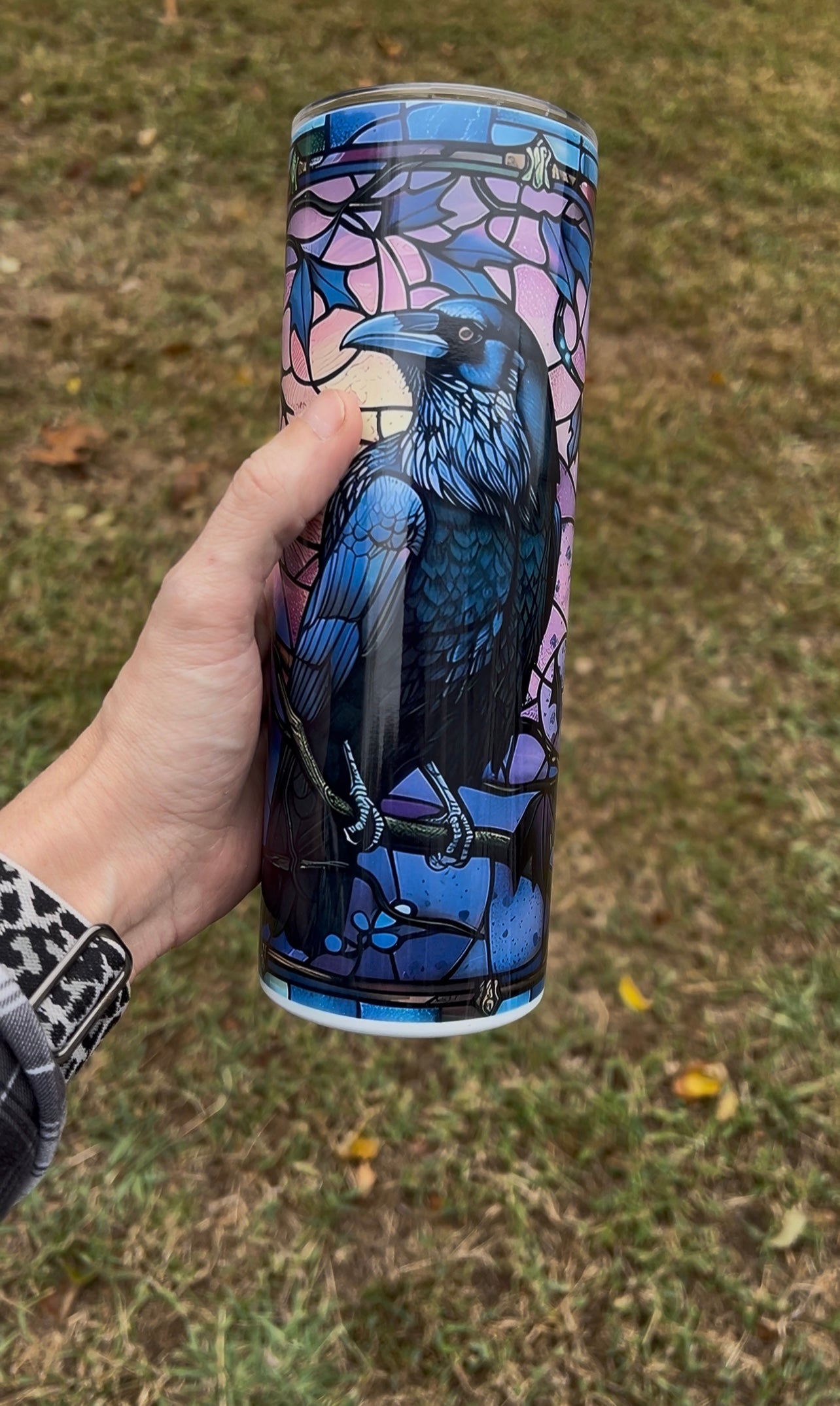 20oz Edgar Allan Poe themed Raven Tumbler cup