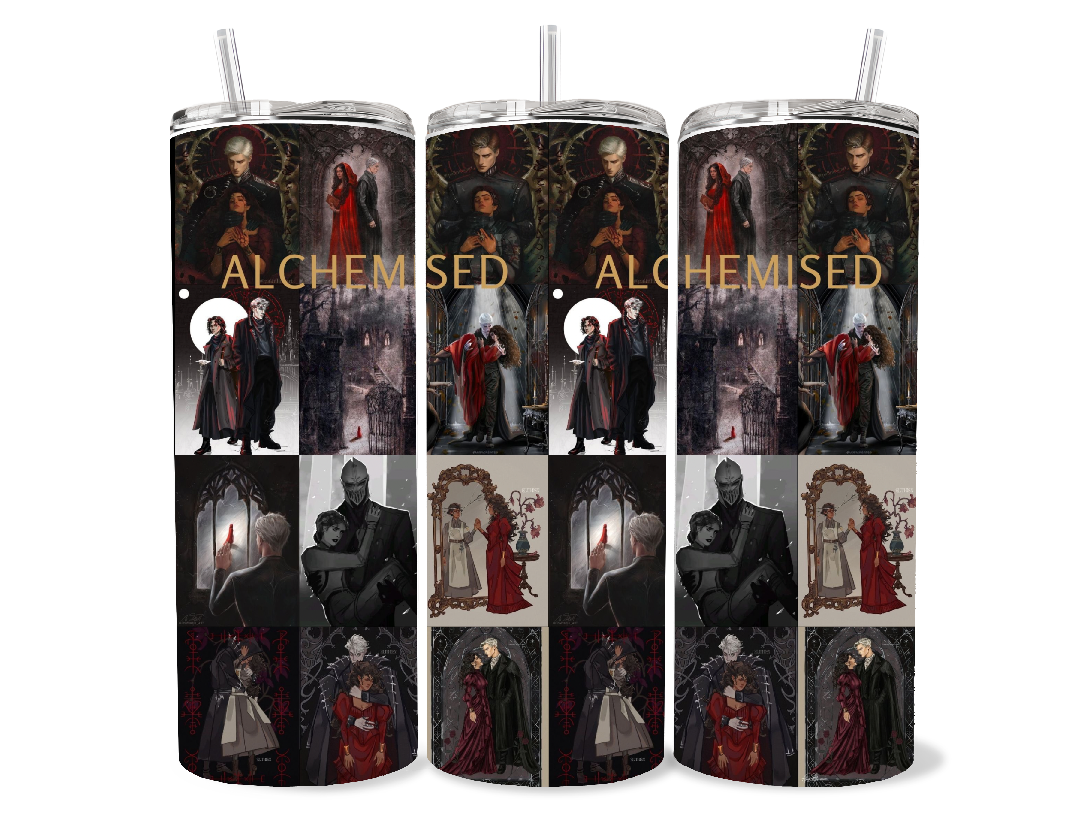 20oz Book themed tumbler “ Alchemised  “ themed tumbler