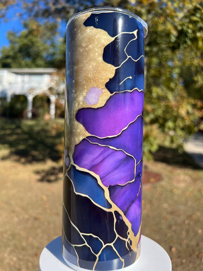 20oz Geode Tumbler | Crystal Aesthetic featuring geode crystal inspired artwork