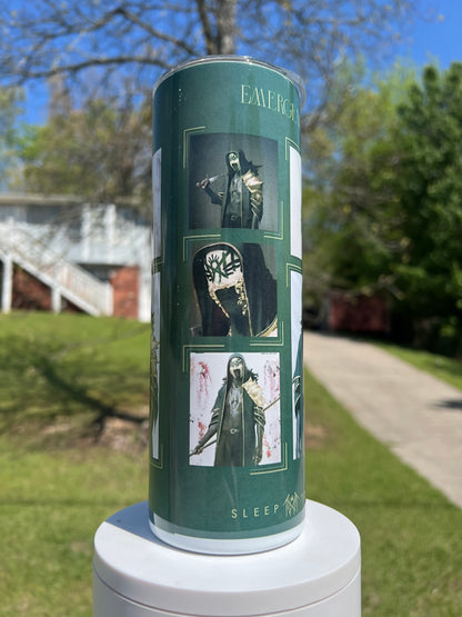 20oz Sleep Token Vessel Emergence Tumbler featuring sleep token gothic metal inspired artwork