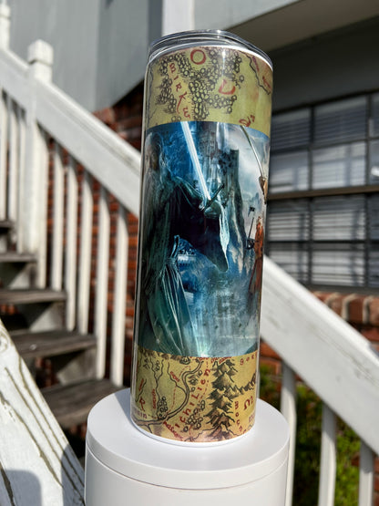 20oz Lord of the Rings Tumbler | Middle-earth featuring lord of the rings middle-earth inspired artwork