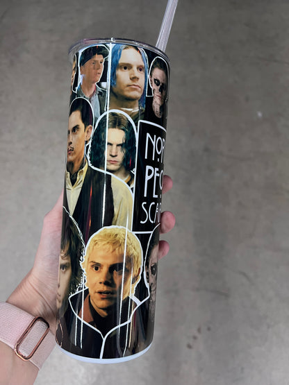 Evan Peters Characters Tumbler Normal People Scare Me | Horror Stainless Steel Cup⁠
