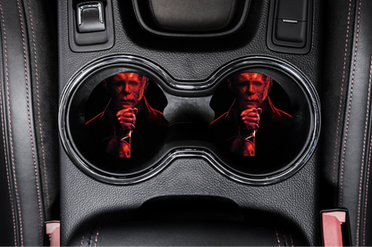 Michael Myers Halloween Neoprene Car Coasters featuring michael myers halloween horror inspired artwork