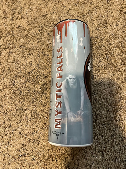 Mystic Falls Coffee Tumbler | Damon Salvatore featuring the themed design
