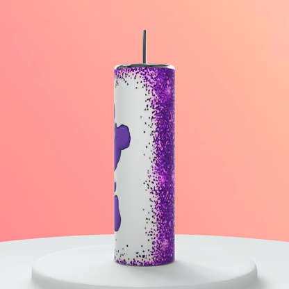 20oz Purple Swear Bear Tumbler featuring swear bears inspired artwork