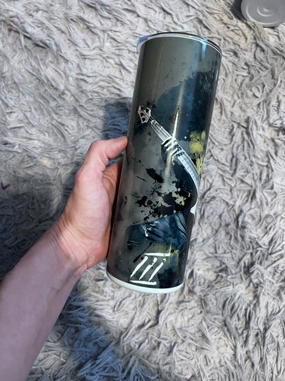Sleep Token “III” theme tumbler cup featuring the design artwork