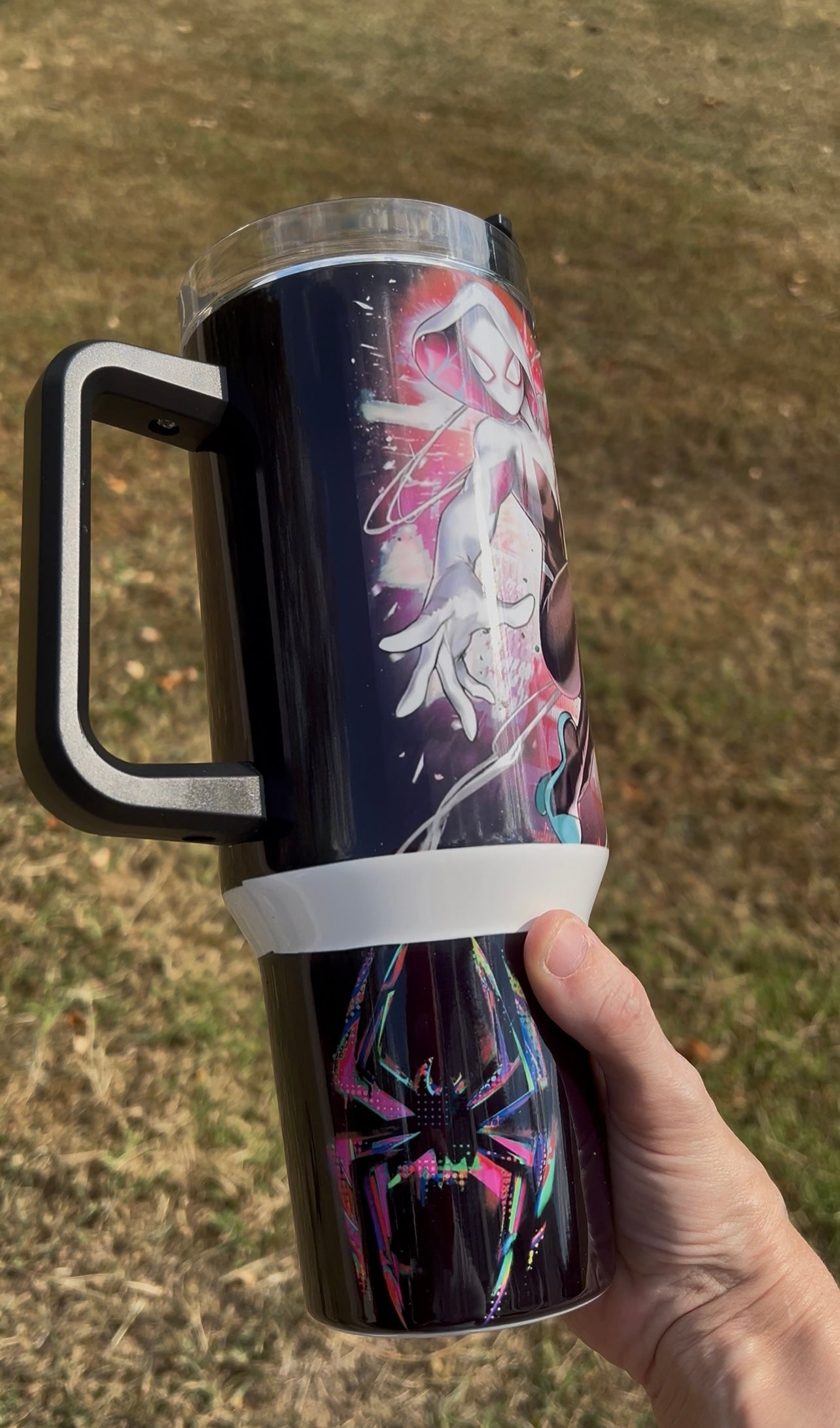 40oz Lady Ghost Spider style tumbler cup- stainless steel tumbler