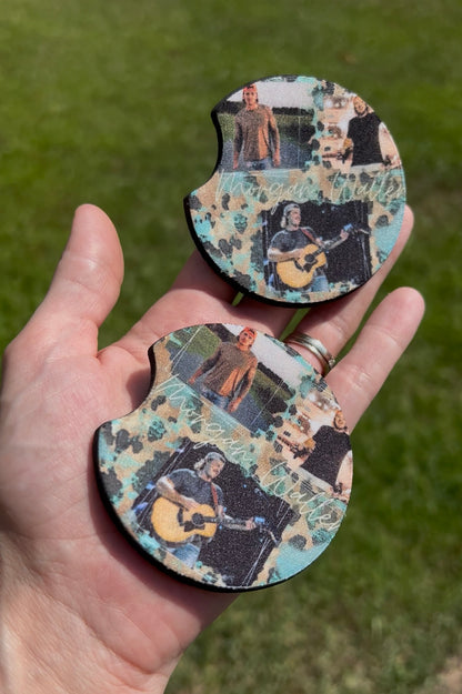 Morgan Wallen Inspired Car Coaster Set | Country Music Car Accessories | Western Aesthetic Car Decor featuring the design artwork