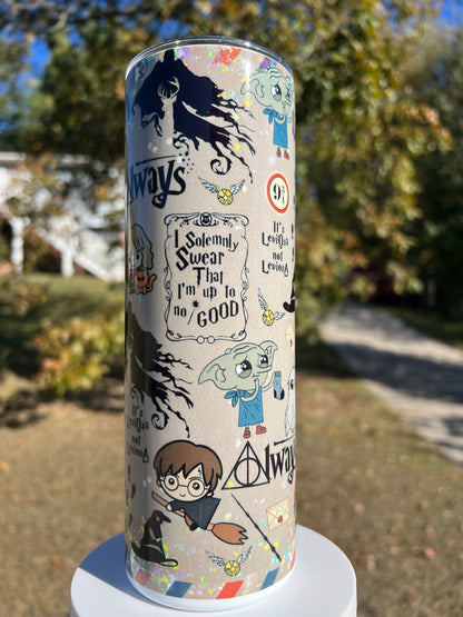 Harry Potter Cartoon Style 20oz Tumbler featuring the fandom-inspired design