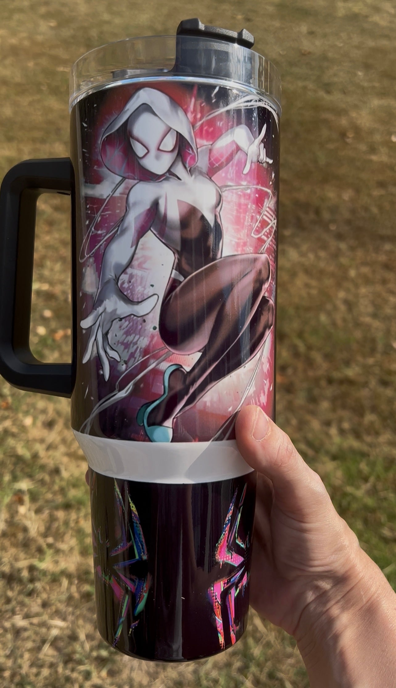 40oz Lady Ghost Spider style tumbler cup- stainless steel tumbler