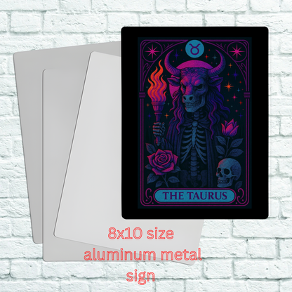 8x10 Zodiac Aluminum Sign featuring zodiac astrology decor inspired artwork