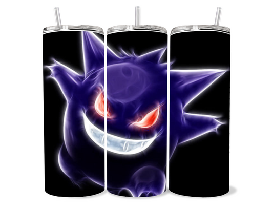 Black Neon Gengar 20oz tumbler