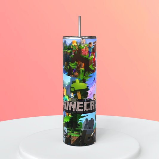 Minecraft Tumbler | Gaming Drinkware featuring minecraft gaming inspired artwork