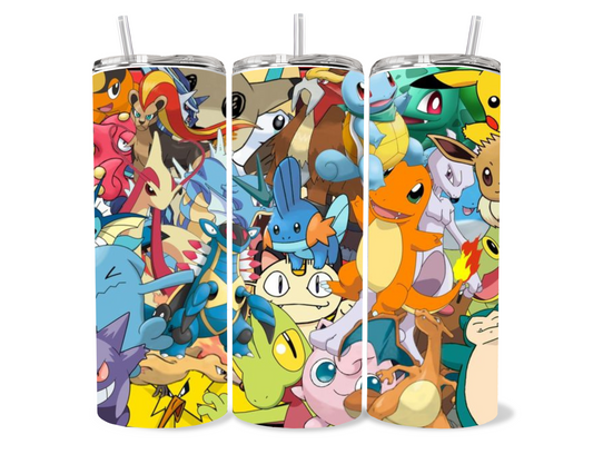 Generation One collage themed Pokémon tumbler