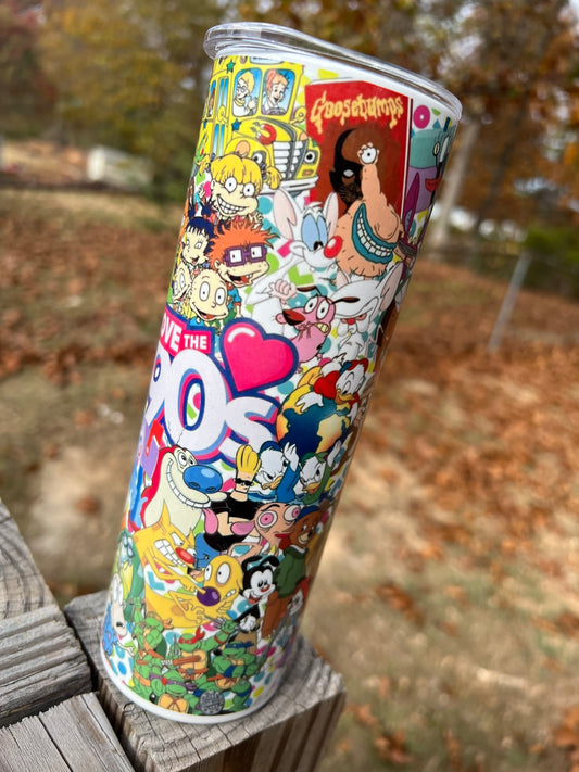 20oz I Love the 90s Tumbler | Nostalgia featuring 90s nostalgia inspired artwork