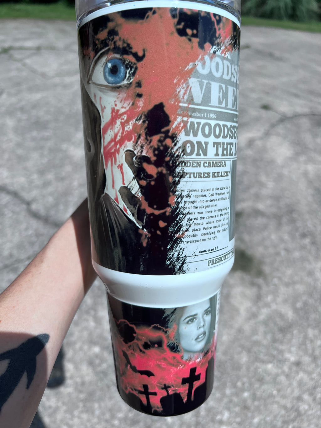 40oz insulated Ghostface tumbler cup- perfect for gifts
