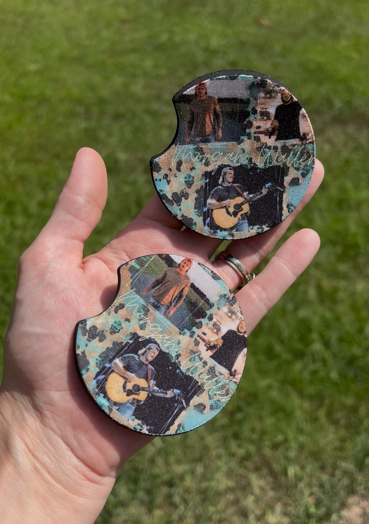 Morgan Wallen Inspired Car Coaster Set | Country Music Car Accessories | Western Aesthetic Car Decor featuring the design artwork