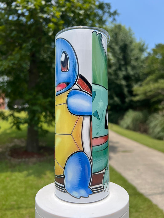 20oz Pokémon Starter Tumbler | Kanto featuring pokémon starters inspired artwork