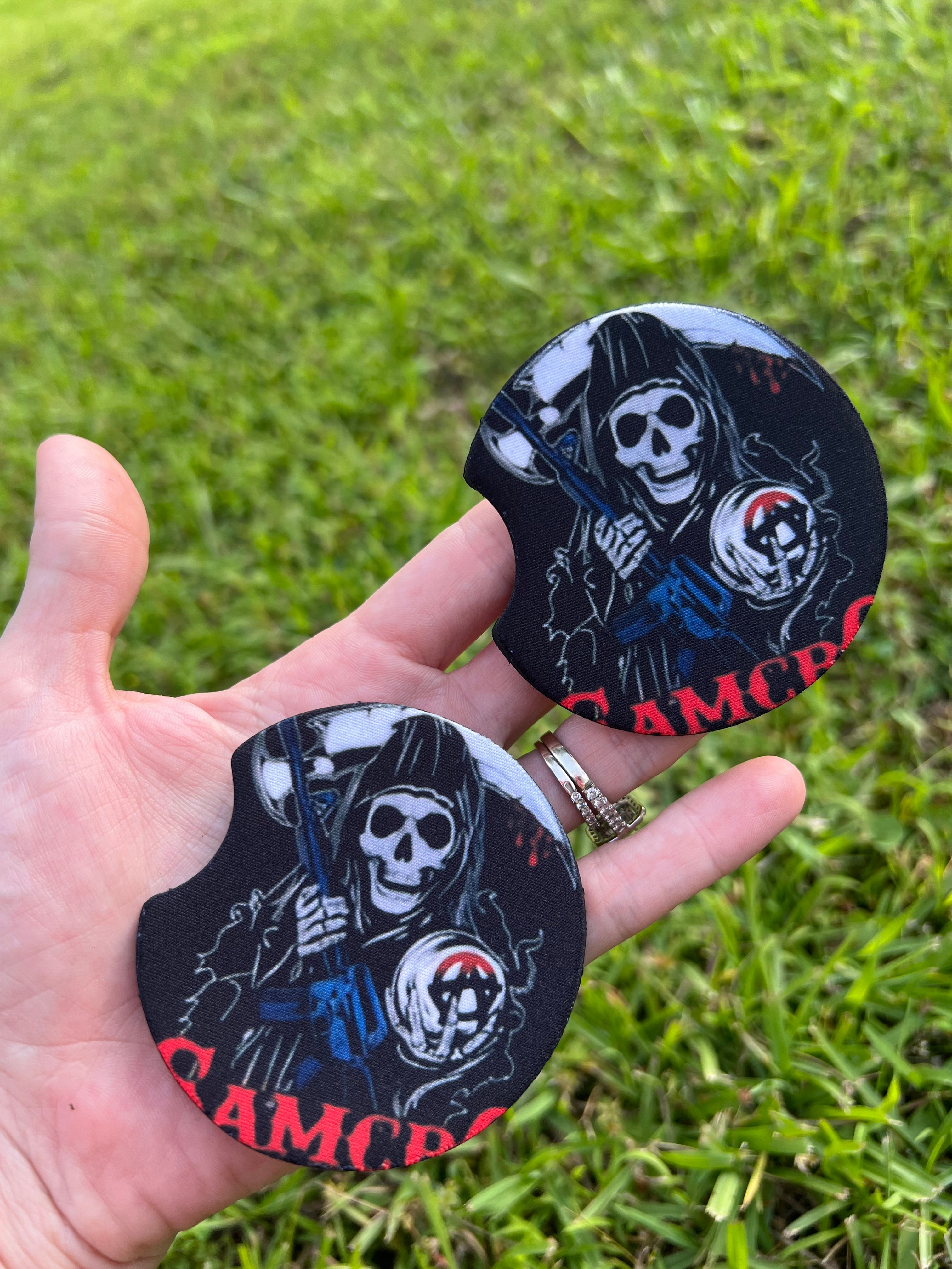 Sons Of Anarchy License Plate/ Car coaster ( individual or combo)